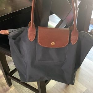 Longchamp Le Pliage Shopping Bag Grey